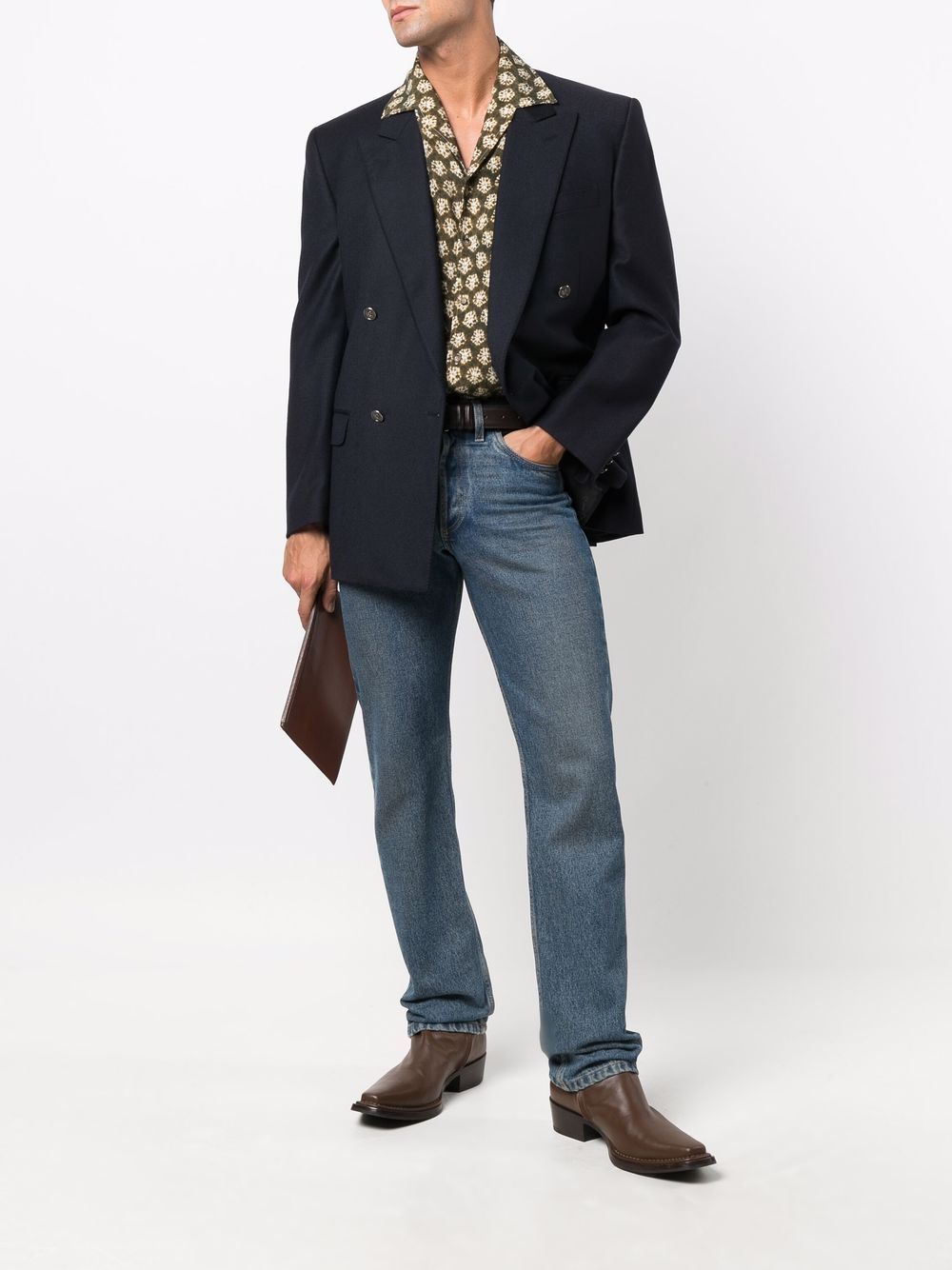 Pierre Cardin Pre-Owned 1980s blazer met dubbele rij knopen - Blauw