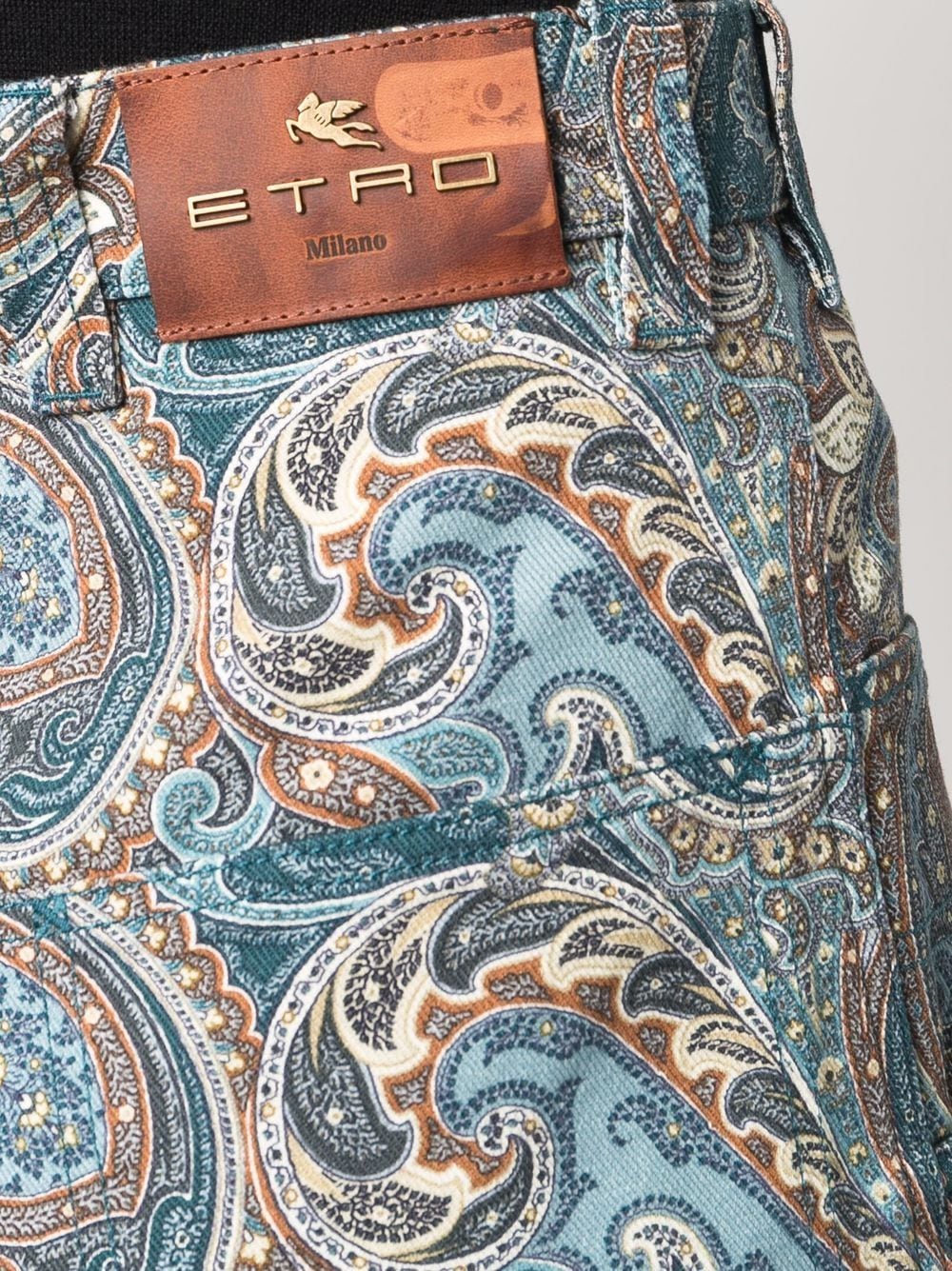 фото Etro брюки прямого кроя с принтом пейсли