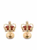 Dolce & Gabbana 18K yellow gold Royal jasper, ruby and sapphire cufflinks