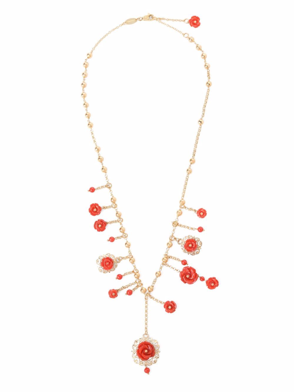 Dolce & Gabbana 18kt yellow gold coral necklace