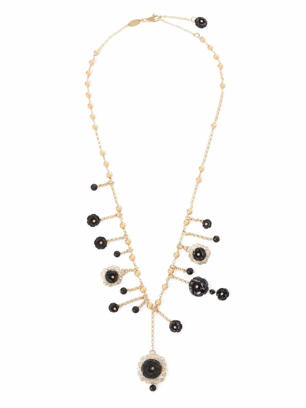 

Dolce & Gabbana collar Rose en oro amarillo de 18kt con jade - Dorado