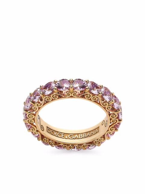 Dolce & Gabbana 18kt yellow gold Heritage sapphire band ring