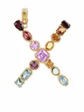 Dolce & Gabbana Rainbow Alphabet X 18kt yellow gold multi-stone pendant