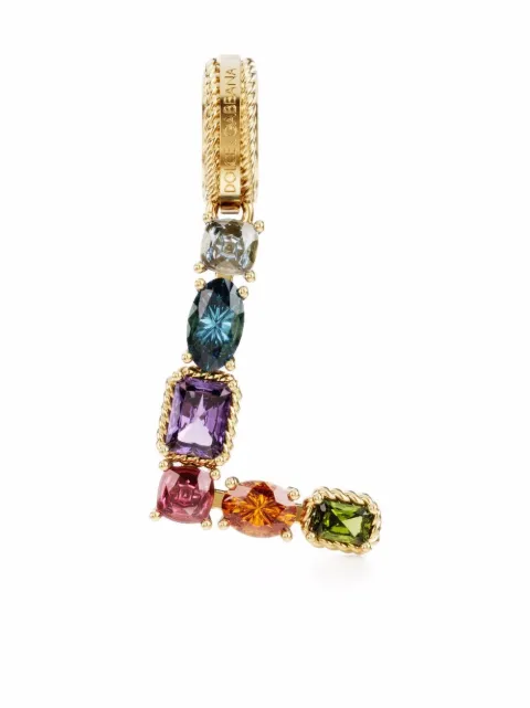 Dolce & Gabbana Rainbow Alphabet L 18kt yellow gold multi-stone pendant