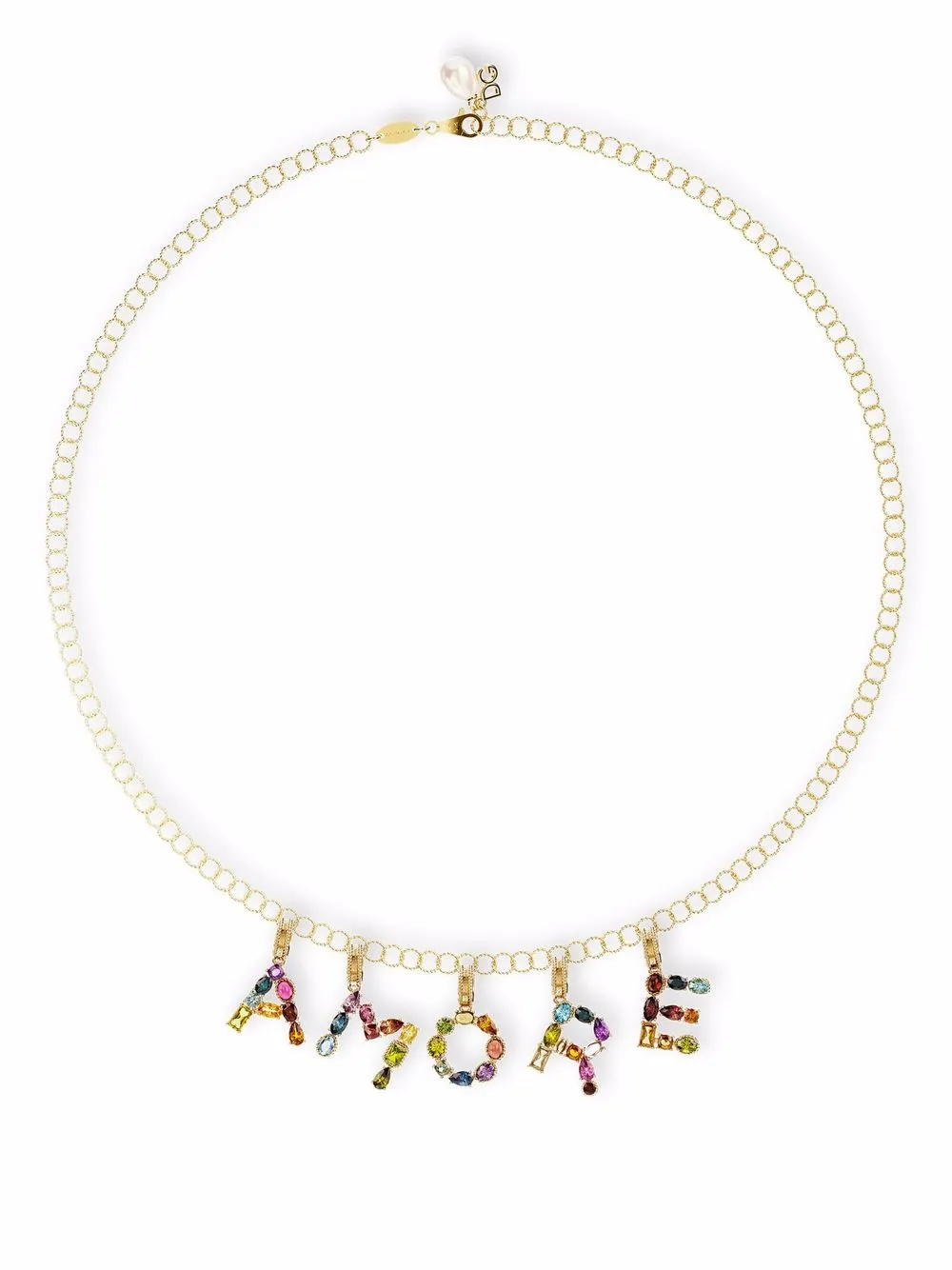 фото Dolce & gabbana подвеска rainbow alphabet m из желтого золота