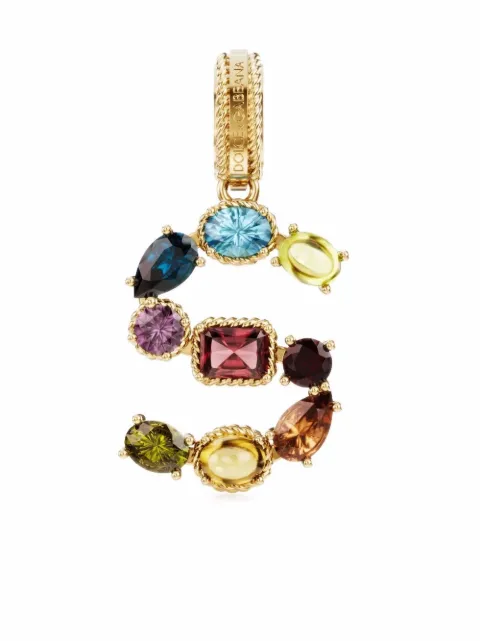 Dolce & Gabbana Pingente letra S em ouro 18k com pedrarias