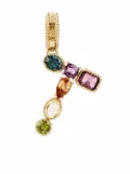 Dolce & Gabbana Rainbow Alphabet T 18kt yellow gold multi-stone pendant