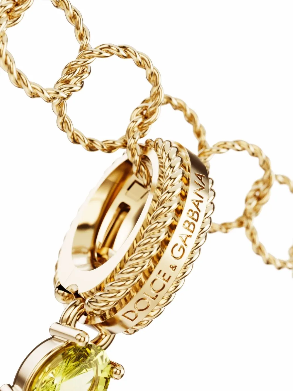 Dolce & Gabbana Rainbow Alphabet K 18kt yellow gold multi-stone pendant | Image 2