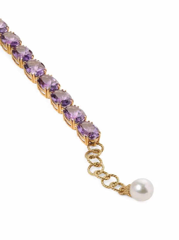 Dolce Gabbana 18kt Yellow Gold Amethyst Bracelet Farfetch
