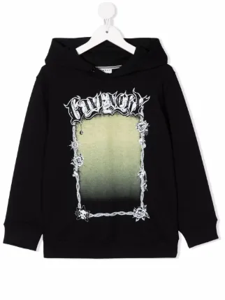 Givenchy Kids logo print Hoodie Black FARFETCH AZ