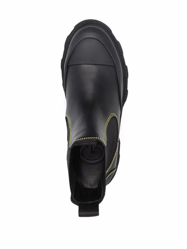 日本全国送料無料商品 | 特集 | GANNI Leather Chelsea Ankle Boots | Black | FARFETCH スーツ・フォーマル・ドレス