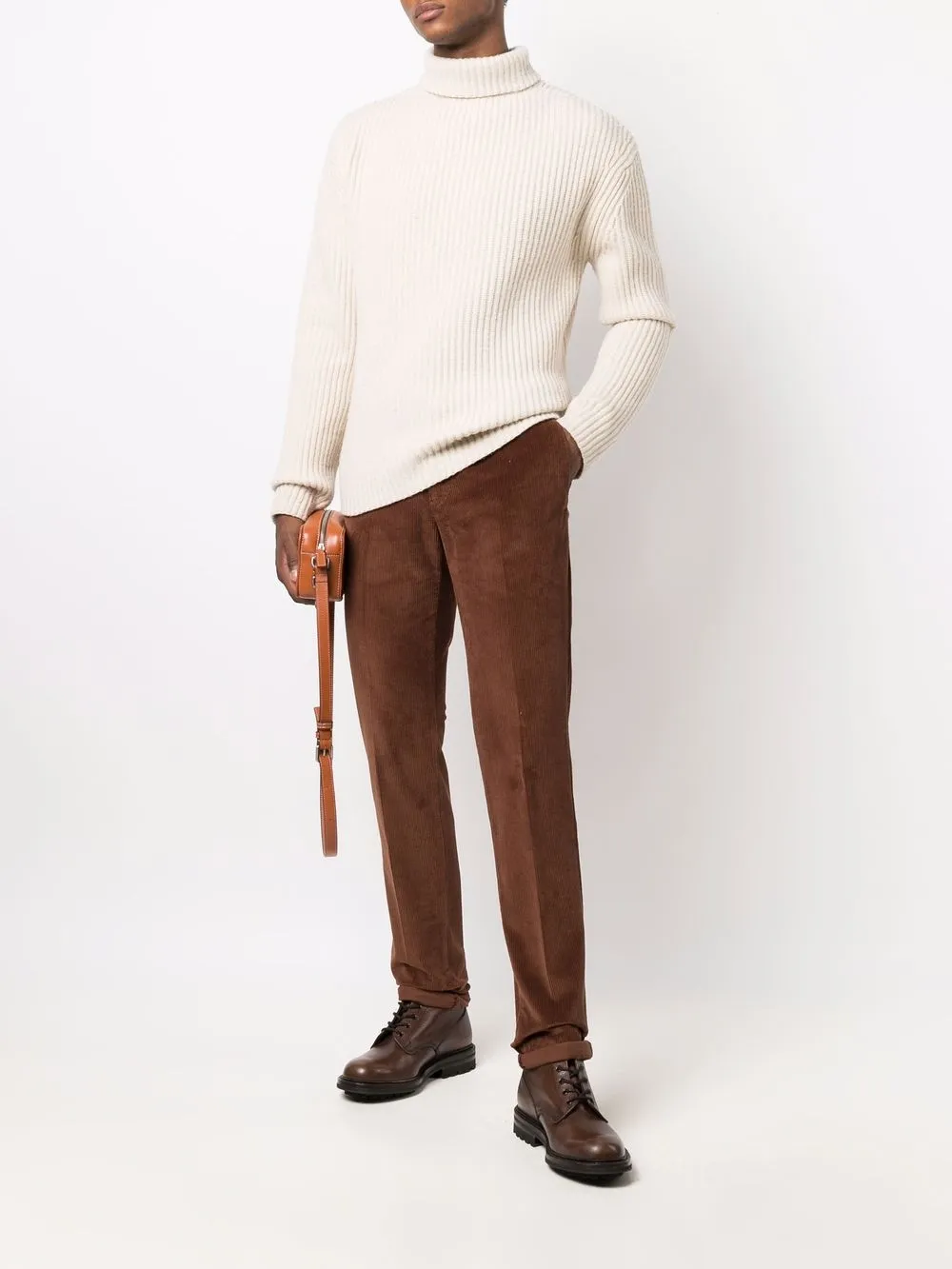 фото Pt01 вельветовые брюки прямого кроя