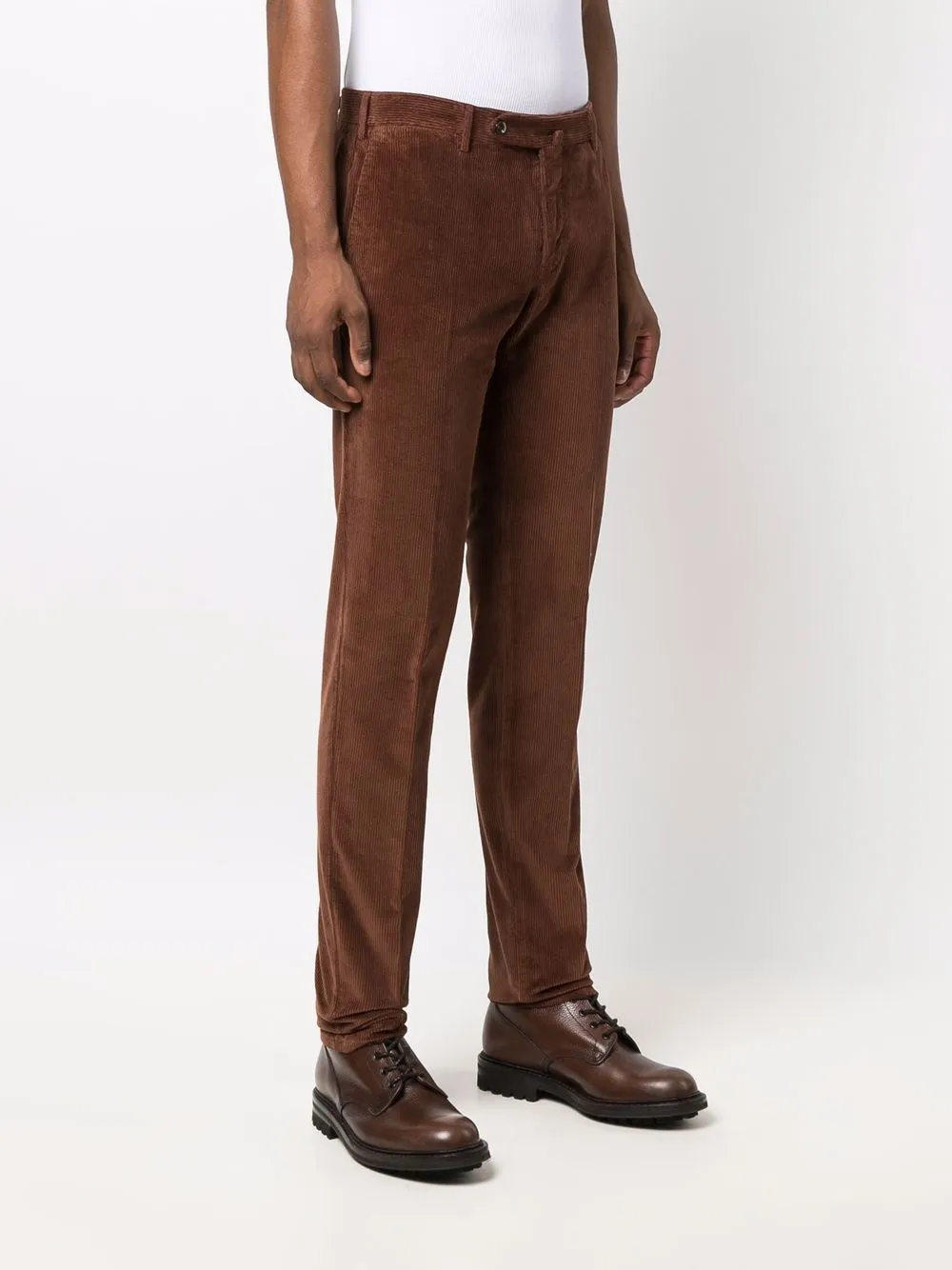 фото Pt01 вельветовые брюки прямого кроя