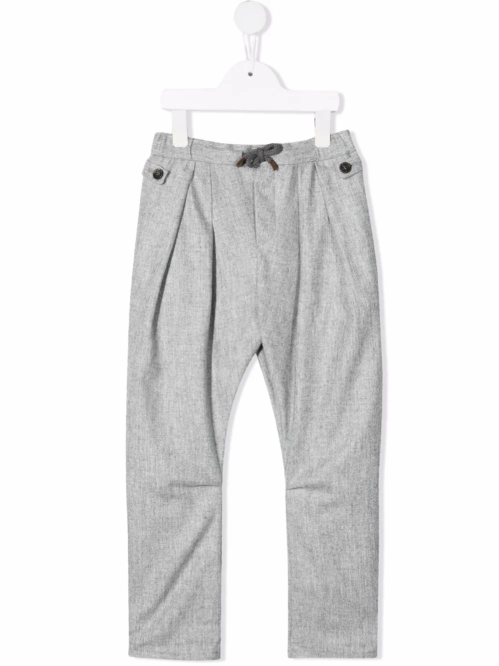 

Brunello Cucinelli Kids pantalones con pinzas - Gris