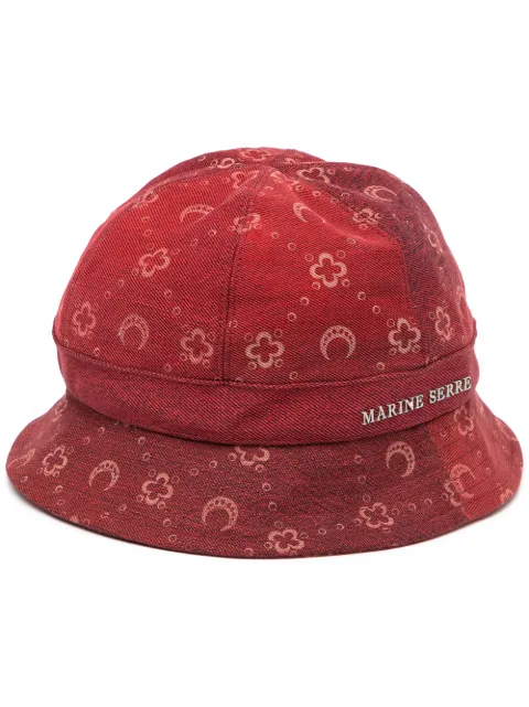 Marine Serre moon pattern denim bucket hat