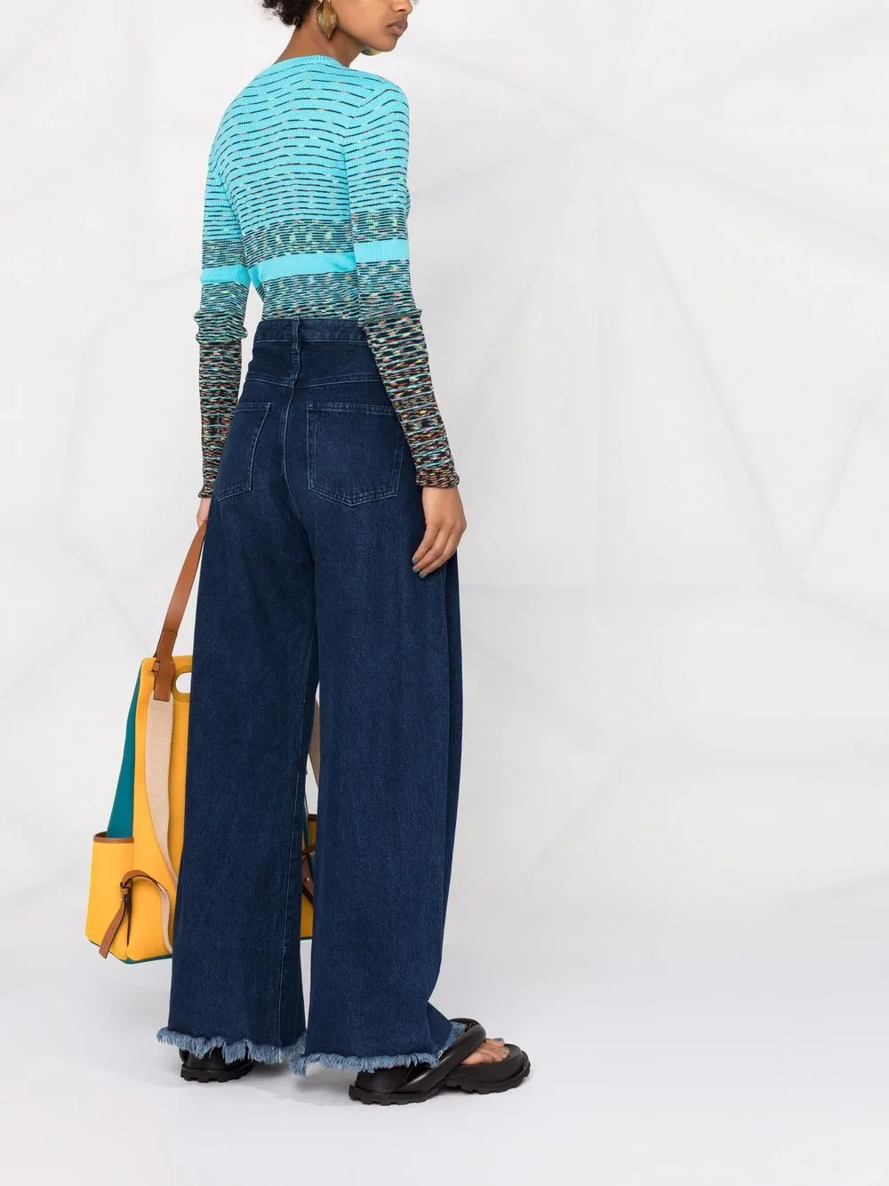 фото M missoni топ из смесовой шерсти в рубчик