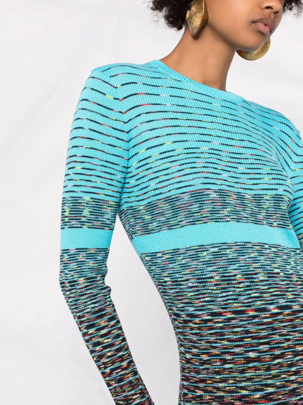 фото M missoni топ из смесовой шерсти в рубчик