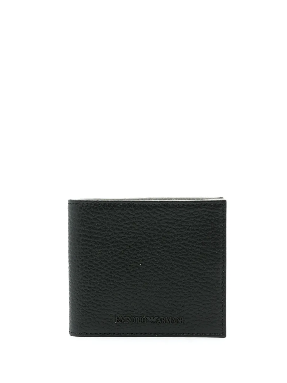 

Emporio Armani logo-plaque leather wallet - Black