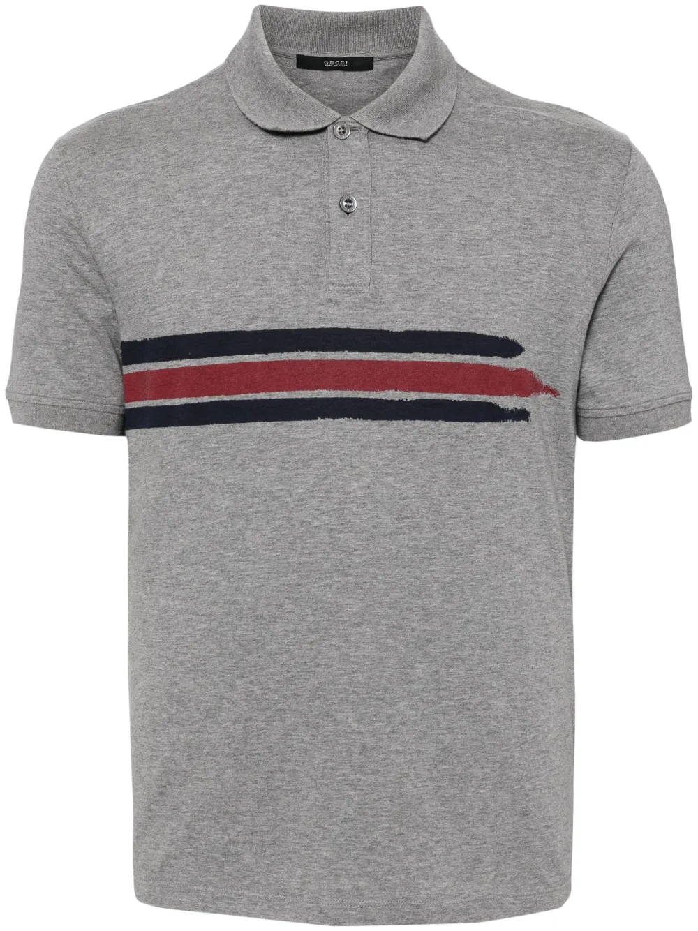 Gucci Gestreiftes Poloshirt | Grau | Image 1