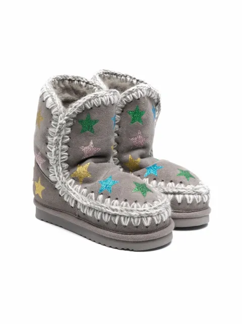Mou Kids Eskimo star-embellished boots