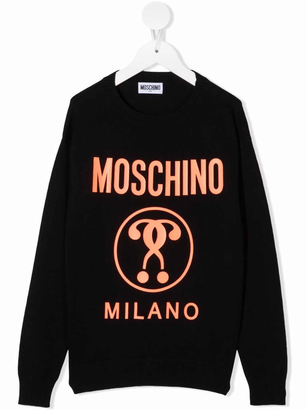 фото Moschino kids толстовка с логотипом double question mark