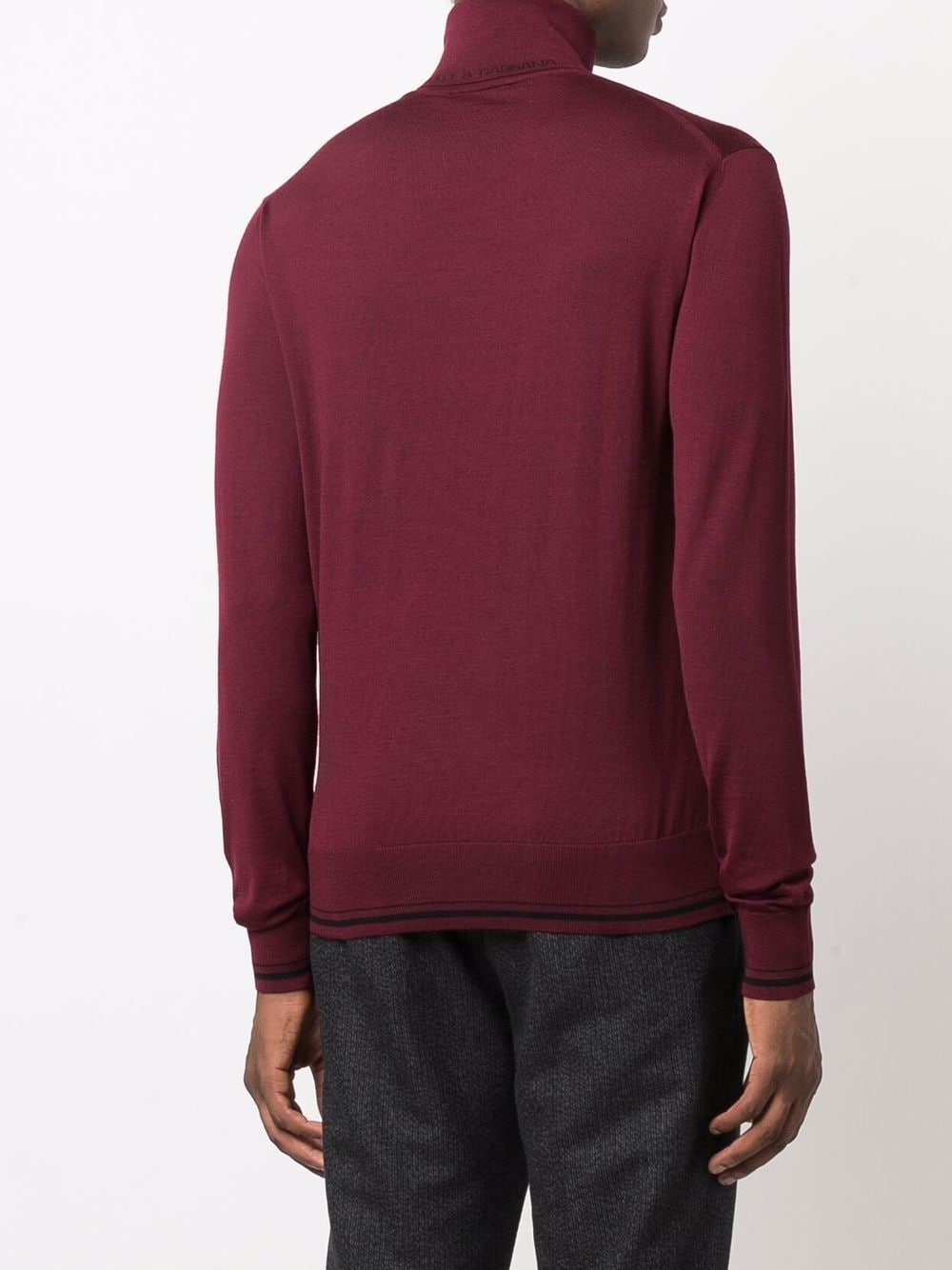 Shop Dolce & Gabbana Slim Fit Polo Neck Jumper In Red