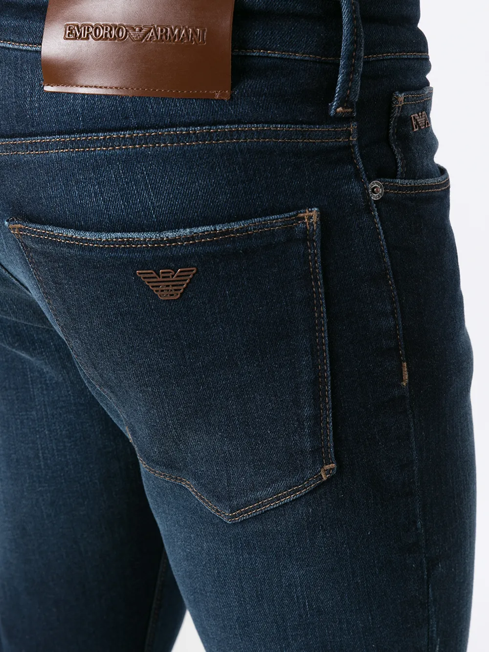 Emporio Armani Mid-waist jeans Blauw