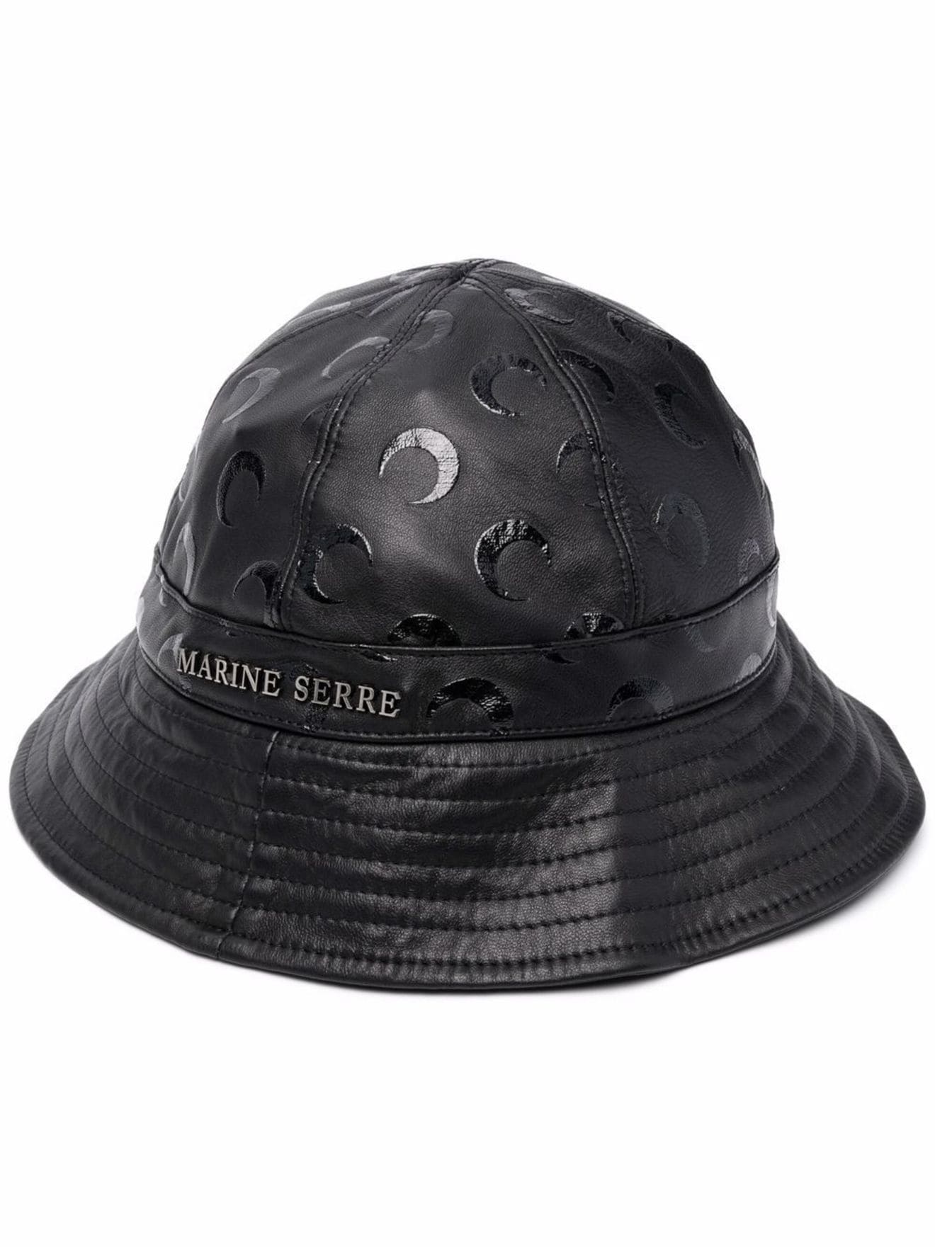 Marine Serre all-over crescent moon bucket hat black | MODES