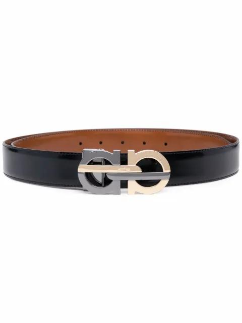 Salvatore Ferragamo Cinto Gancini ajustável dupla face
