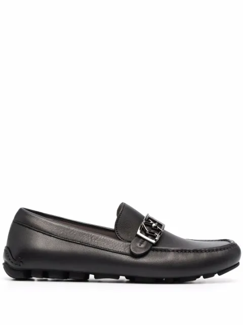 Ferragamo logo-plaque leather loafers