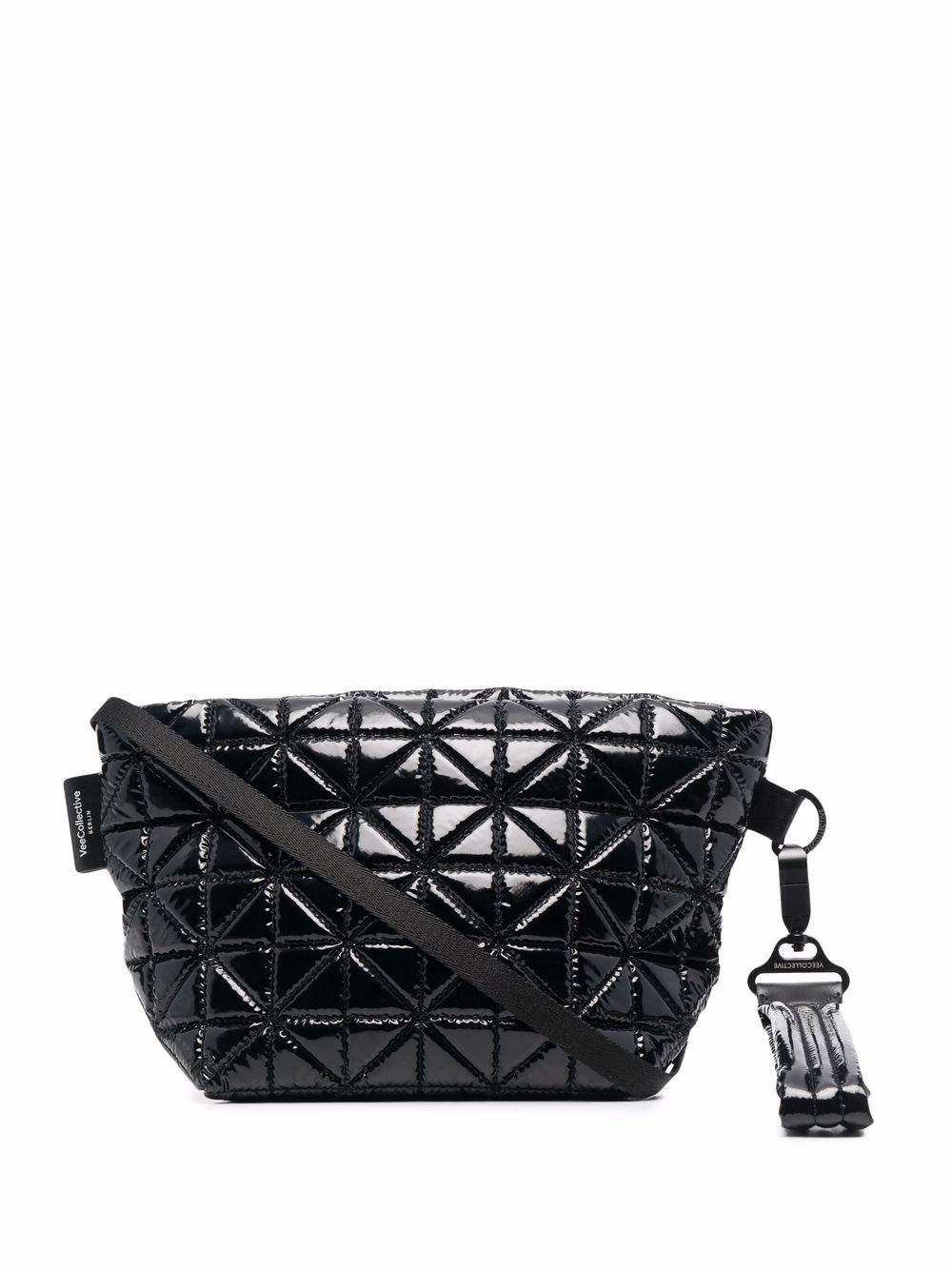 

VeeCollective quilted leather-trim tote bag - BLACK VINYL