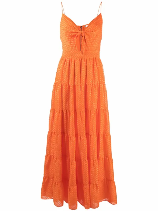 Alice+Olivia Sleeveless Pleated Maxi 