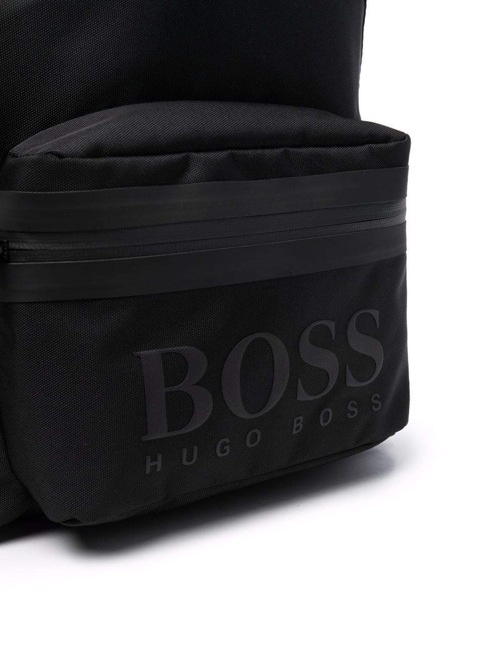 Shop Bosswear Logo-print Zipped Backpack In Schwarz