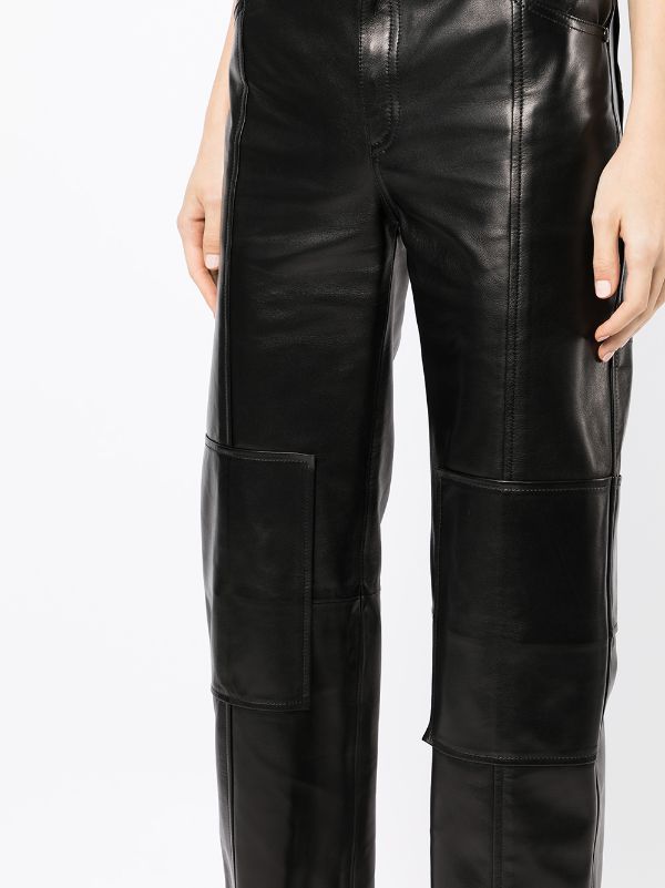 Shop TOM FORD straight-leg leather trousers with Express Delivery - FARFETCH