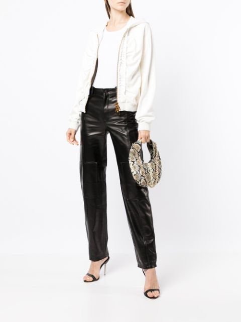 Shop TOM FORD straight-leg leather trousers with Express Delivery ...