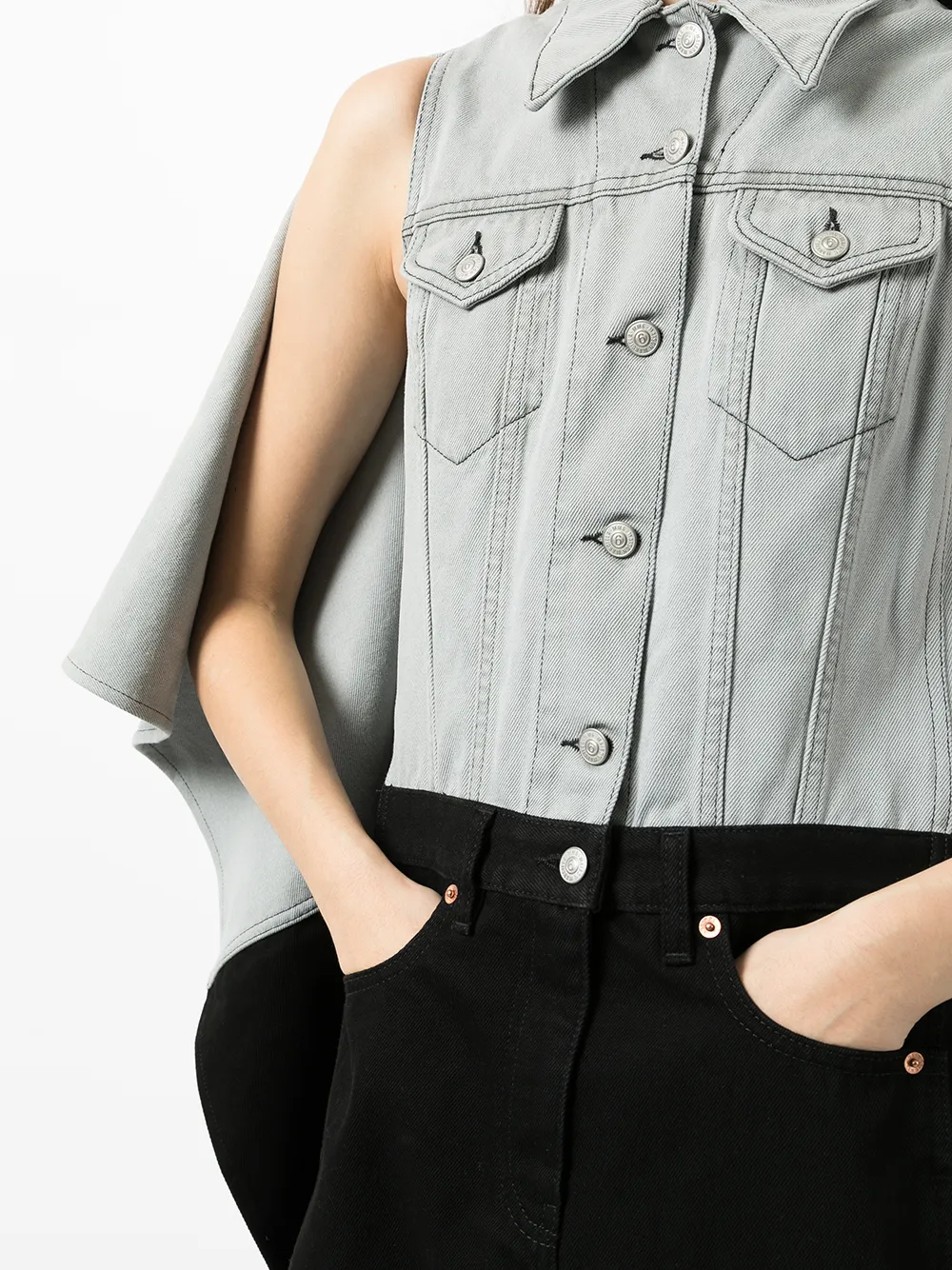 фото Mm6 maison margiela платье с драпировкой и рукавами-кейп