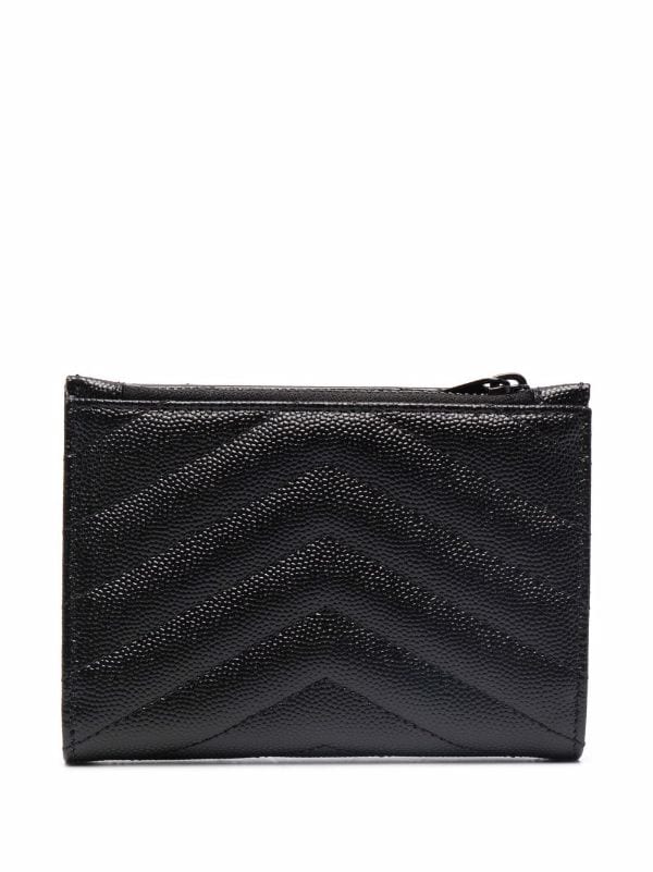 Portacarte Monogram in pelle in Nero - Saint Laurent