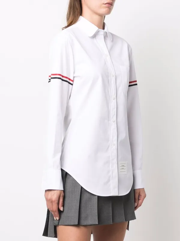 Thom Browne RWB Stripe Shirt | White | FARFETCH