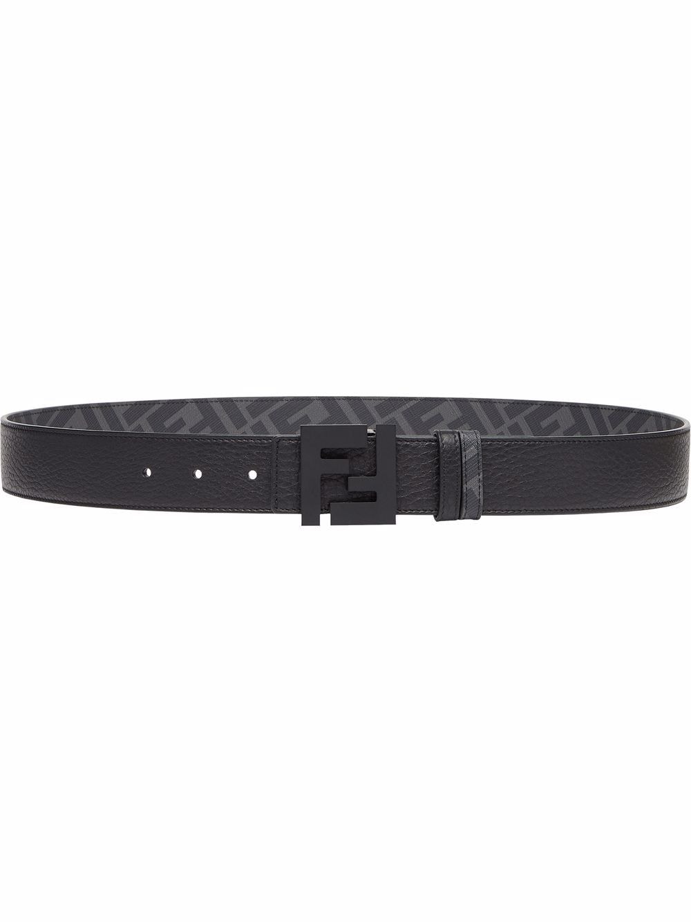 Fendi Cucio Roma Reversible Logo Belt In Black | ModeSens