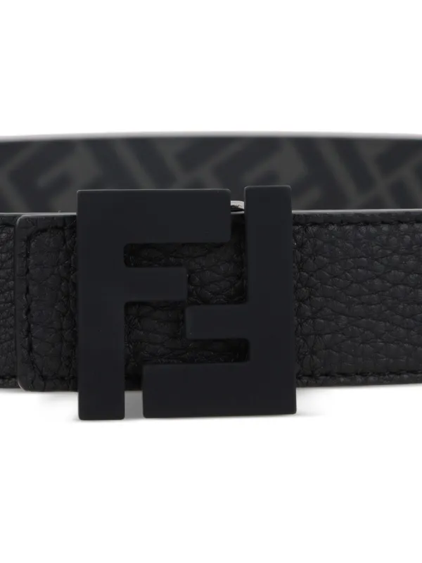 ⭐︎FENDI ブラックベルト ロゴバックル付き⭐︎ FENDI リバーシブル ロゴバックル ベルト | ブラック | FARFETCH JP