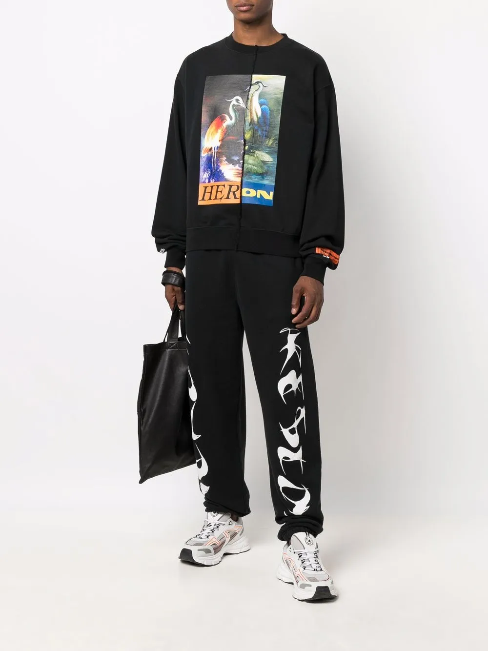 Heron Preston Sweater met print - Zwart