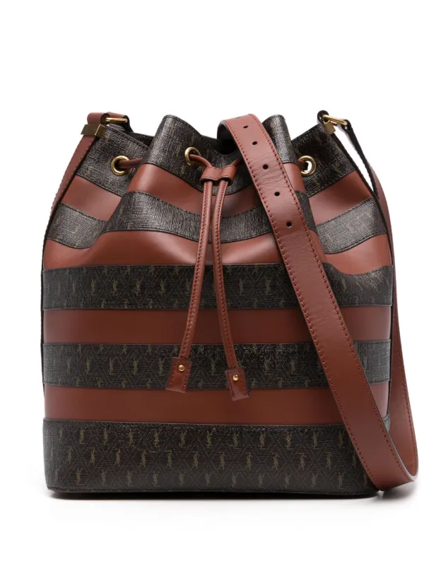 Saint Laurent Le Monogramme Bucket Bag Brown FARFETCH JO