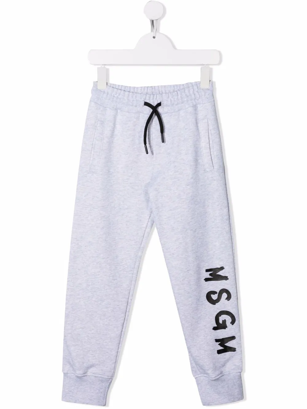 

MSGM Kids logo tracksuit bottoms - Grey