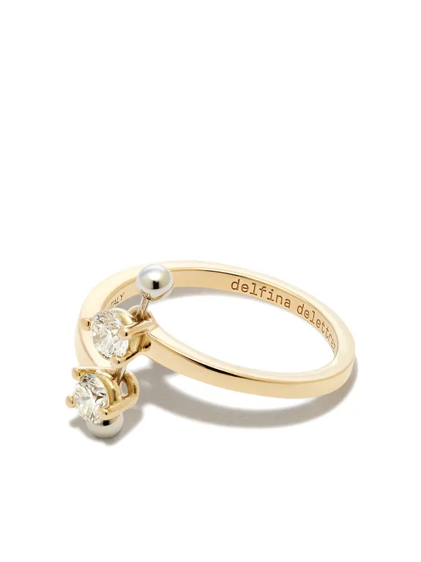 18kt yellow gold Two In One diamond ring