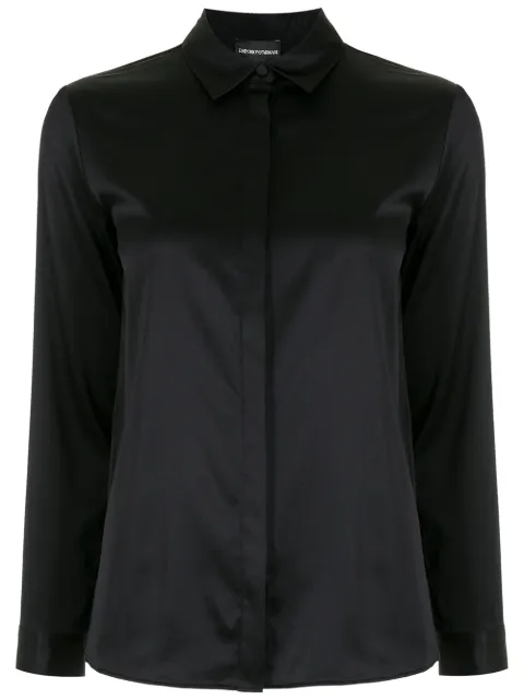 Emporio Armani long-sleeve silk shirt