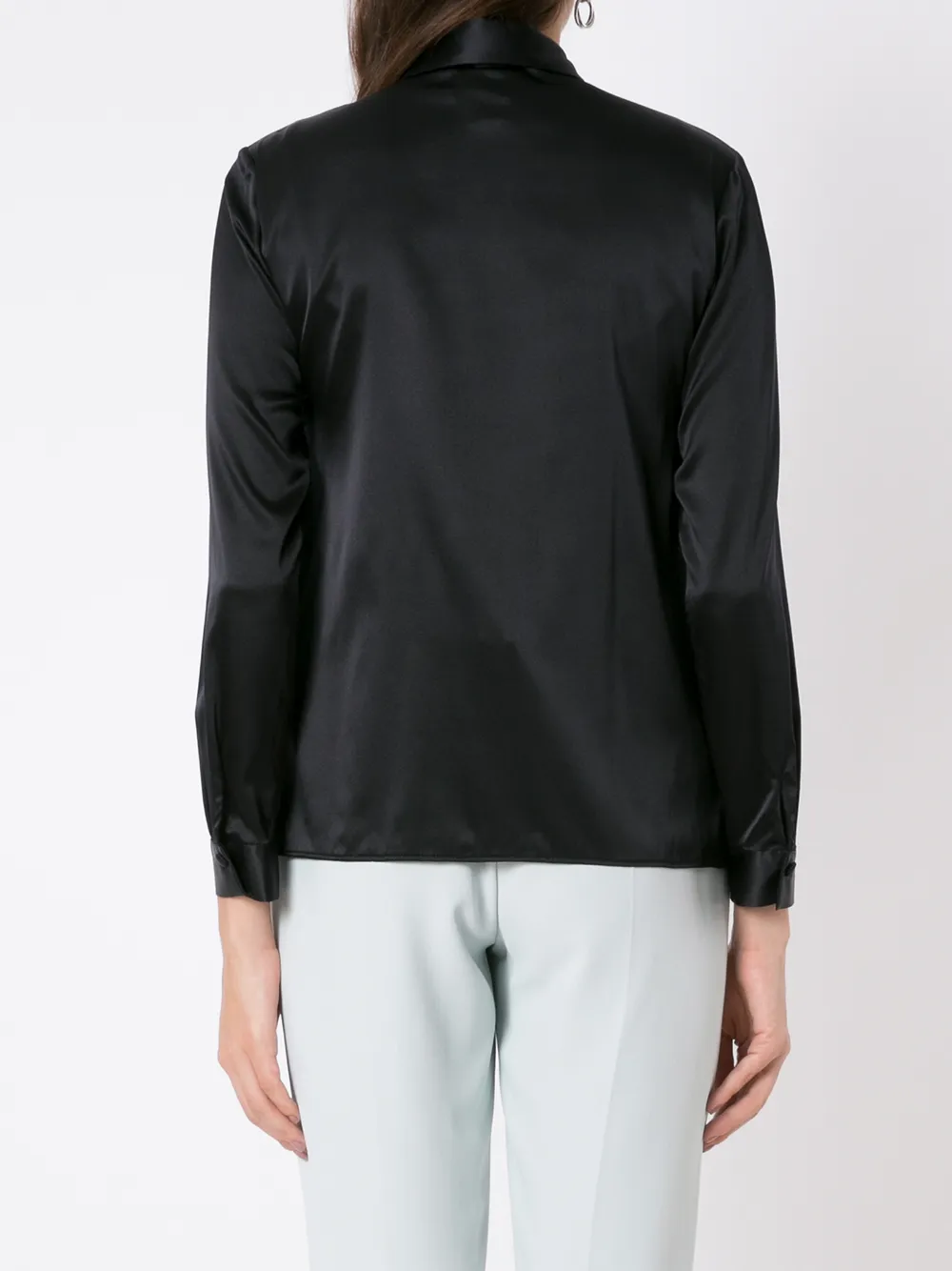 EMPORIO ARMANI LONG-SLEEVE SILK SHIRT