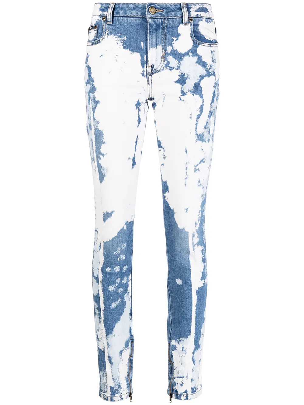 TOM FORD Skinny-Jeans mit Batikmuster - Blau