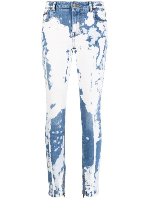 TOM FORD tie dye-print skinny-cut jeans