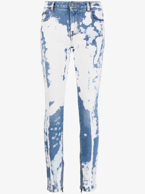 TOM FORD tie dye-print skinny-cut jeans