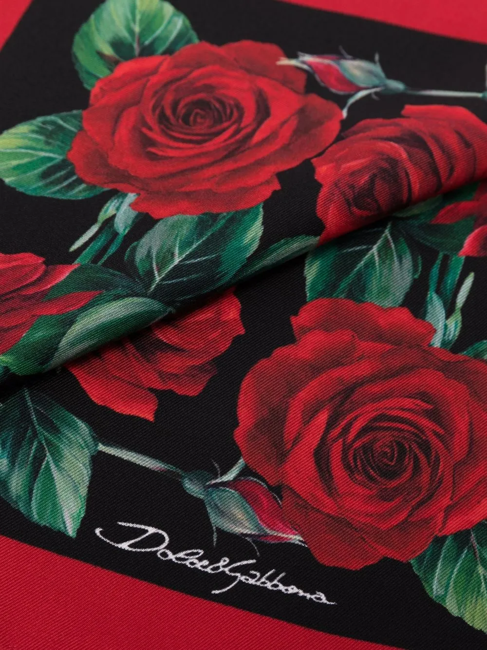 фото Dolce & gabbana шелковый платок с цветочным принтом